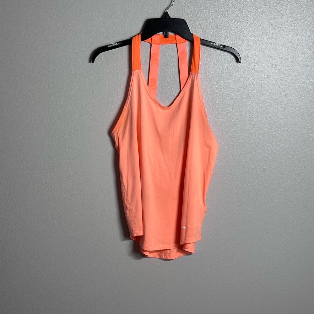 Nike Dri-Fit Women Orange Sleeveless Athletic Tank Top size S.